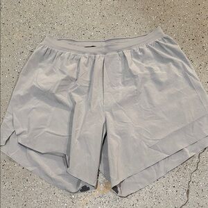 lululemon athletica Men's Light Gray Performance Running Shorts